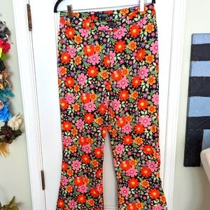 Bright and Beautiful Floral bell bottom pants